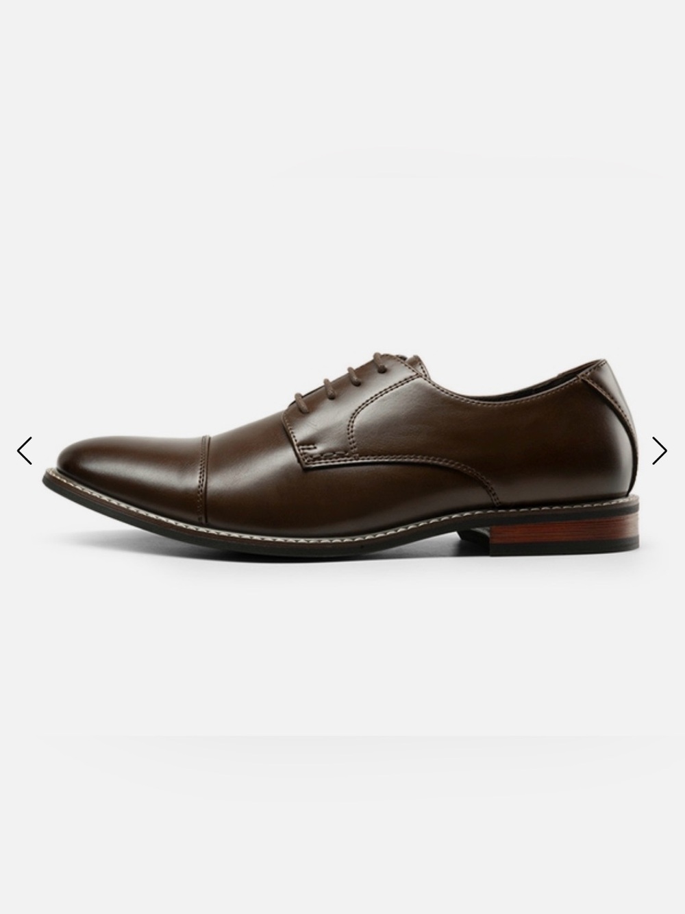 Men's Brown Oxford Cap-Toe Dress Shoe Lace Up  EUC